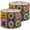Color 2, variant on Mexican Talavera Linen Drum Lampshades Blue White Floral Tile Ornate Details 13"x13"x10" Light Shade for Table Lamps Floor Lamp Shades Lampshade Replacement Assembly Required
