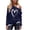 Navy, variant on Long Sleeve Tops for Women off the Shoulder Heart Printed Lightweight Pullovers Loose Fit Tunic Tops Graphic Tee Blouses