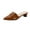 Brown, variant on Orange Orange Slide Sandals With Pointed Toe And Chunky Heel For A Bold And Chic Casual Wear