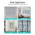 thumbnail image 6 of Window Privacy Film Teal Coastal Shell Stained Glass Window Film Decorative Sun Block Window Cover Summer Nautical Ocean Starfish Coral Window Clings Static Adhesive Sticker for Bathroom 23.6"x59", 6 of 7