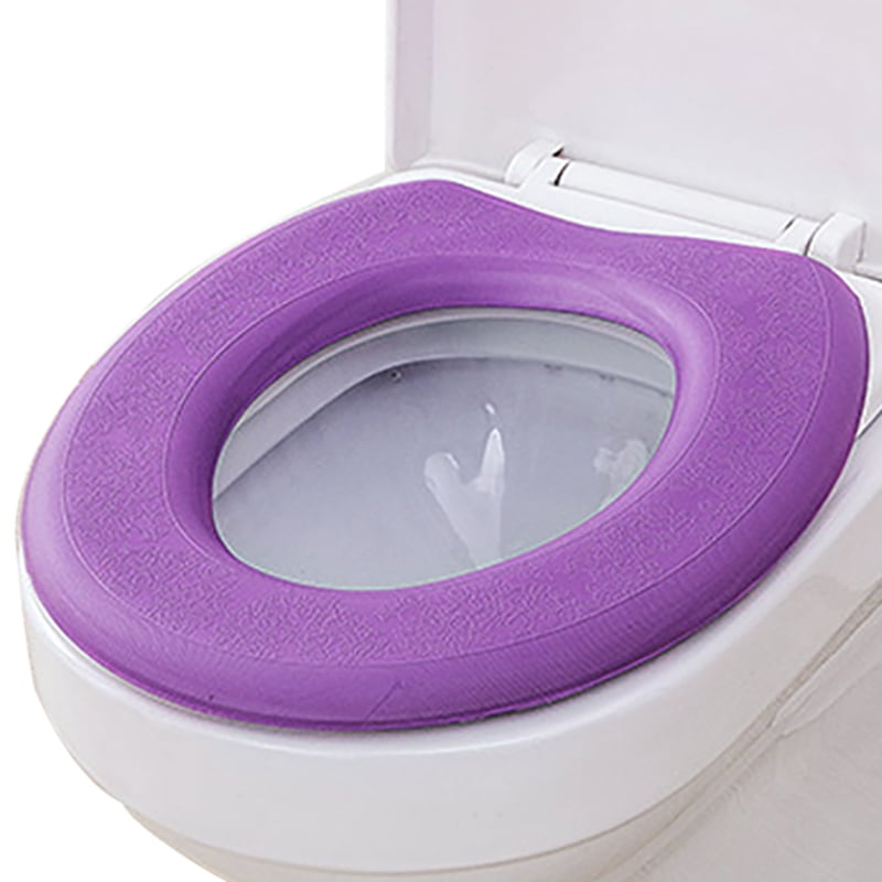 Toilet Seat Cushion Zipper Thick Coral Fleece Portable Comfortable Washable Health Toilet Lid Bathroom Cover Pads From Purple 