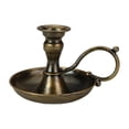 thumbnail image 1 of Candelero del metal del tenedor de vela de la forma cónica del vintage, soporte de la luz de las velas de la tabla para el día de fiesta cobre, 1 of 9