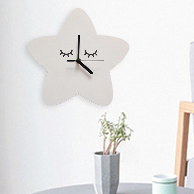 Lindo reloj de pared Habitación para Sin tictac Decoración a Adorable de instar para decoración del de Baoblaze Relojes de pared
