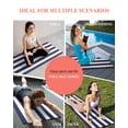 thumbnail image 7 of Blue Stripes Yoga Towel for Hot Yoga Non Slip, Simple Blue White Texture Yoga Mat Towel Absorbent Yoga Sweat Towels Microfiber Hot Yoga Blanket for Bikram Pilates 26"x74", 7 of 7