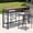 1 brown table+2 grey stools, variant on Crestlive Products Outdoor Bar Stools Set of 4, 26" Counter Height Stackable Modern Patio Bar Chairs with Rattan Back and Metal Frame, for Garden Deck Pool Backyard