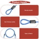 thumbnail image 4 of Cable de Seguridad Uxcell con Asas [2Pcs] - 4.92ft / 59.1 Pulgadas Cable de Seguridad para Candado de Equipaje de Acero Inoxidable para Bicicletas y Equipaje - [Azul], 4 of 6