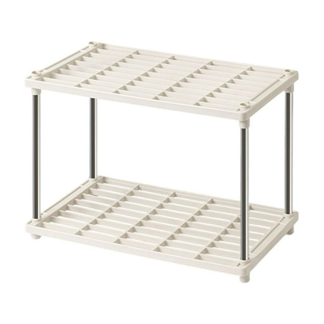 Fesfesfes Clearance 4-Tier Ventilated Storage Organizer Shelf for Home, Basement, Garage Light Duty White Shelving Unit with Adjustable Shelves for Clutter-Free Spaces
