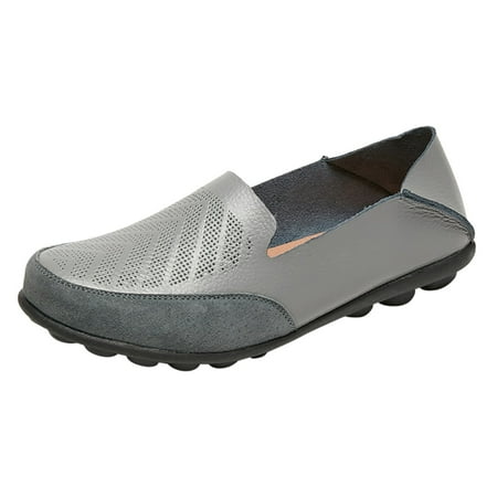 

Sngxgn Women s Flat Comfortable Work Shoes Slip On Ballet Flat(Grey 40)