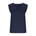 thumbnail image 6 of Women's Summer Sleeveless Tank Top Cami Casual Solid Color Loose Fit Tops for Casual Daily Wear Vacation Beach Loungewear Fashion Essential Gift for Ladies | Sopatenor,Navy XL, 6 of 9