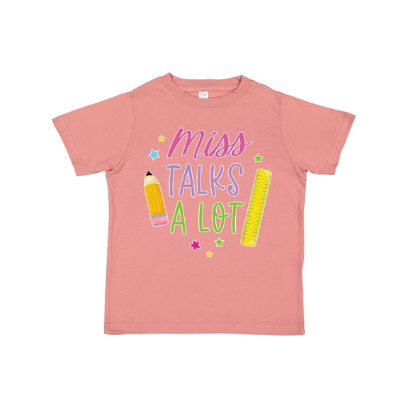 Inktastic Back to School Miss Talks a Lot Girls Toddler T-Shirt