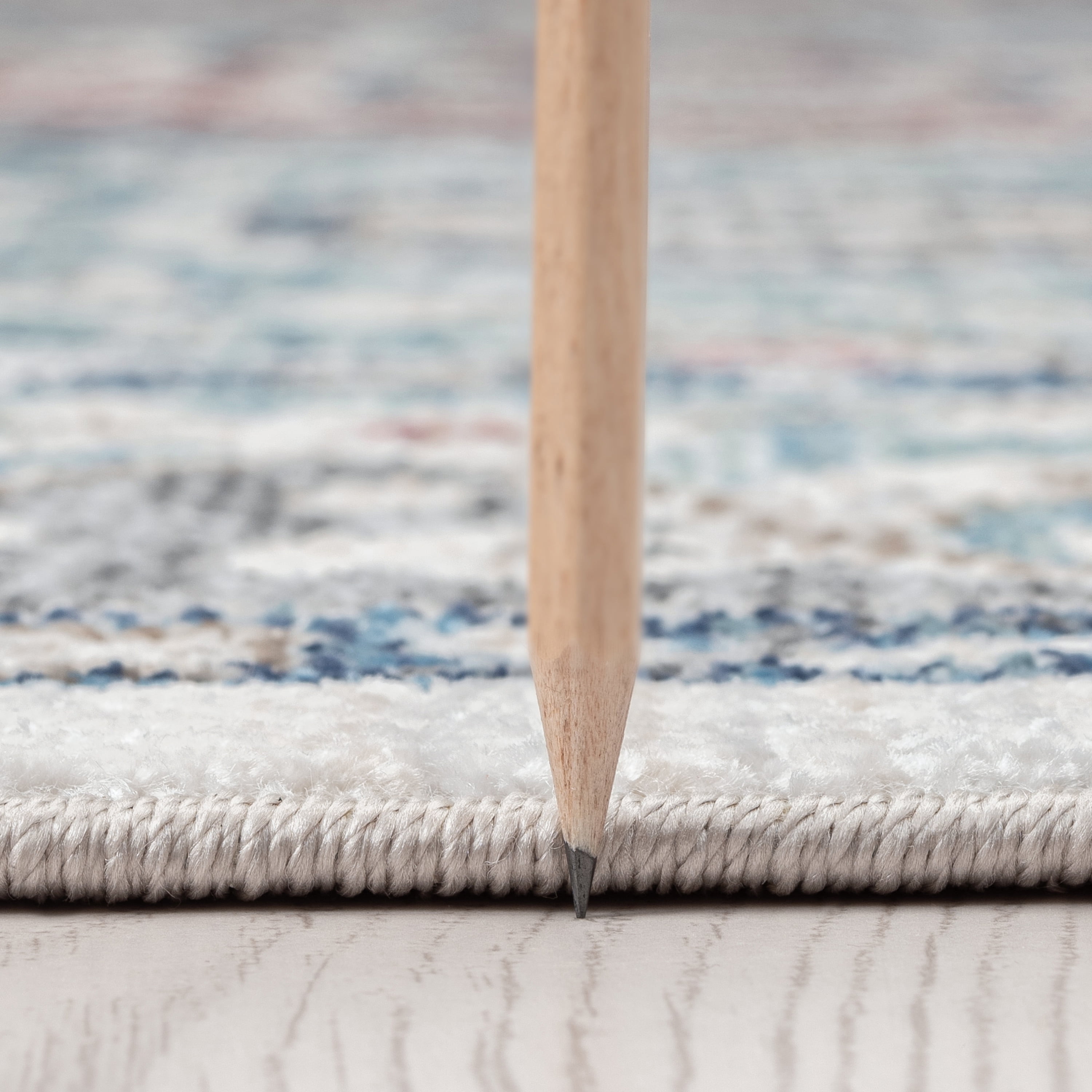 Transitional 2x8 Area Rug (2'3'' x 7'7'') Oriental Gray, Blue Indoor Runner Easy to Clean