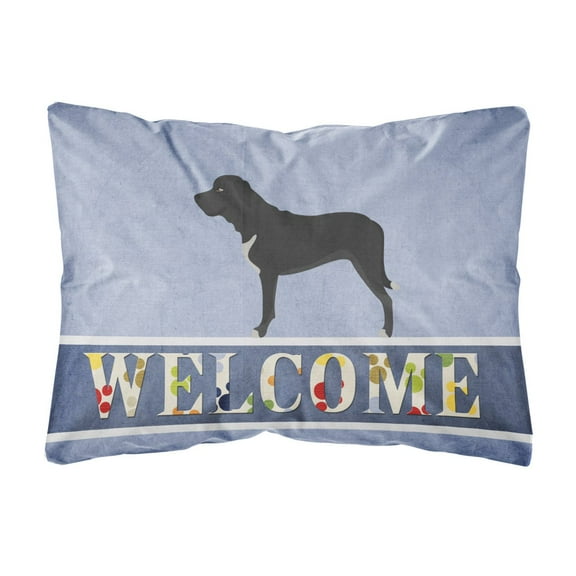 Carolines Treasures BB8328PW1216 Broholmer Danish Mastiff Canvas Fabric Decorative Pillow, Blue, 12H x16W, multicolor