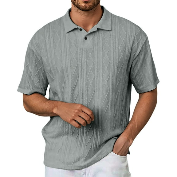 Men's Slim Fit Shirt Breathable Stretch Knit Top Comfortable Casual Wear For Spring Summer Everyday Outfits