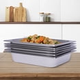 thumbnail image 2 of Aiqidi 6-Pack 1/2 Size Rectangular Steam Table Pans Stackable Stainless Steel Catering Containers Hotel Buffet Pans(33x26x6), 2 of 12