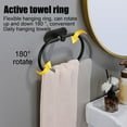 thumbnail image 4 of NWOKYZGH 1Pc Self Adhesive Towel Ring for Bathroom Stainless Steel Adhesive Hand Towel Holder No Drilling Modern Hand Towel Hanger Stick on Wall Brushed Nickel, 4 of 6