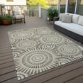 thumbnail image 6 of Addison Rugs Chantille Indoor/Outdoor Transitional Circles Brown Washable Rectangle Rug, 8' x 10', 6 of 6