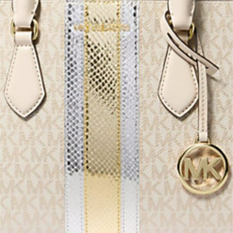 Michael Kors Women's Sheila Medium Signature Logo and Metallic