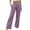Purple, variant on OSOLU Solid Color Women Casual High Waisted Palazzo Pants Wide Leg Long Trendy Trousers With Pocket Daily Relaxed Fit Breathable Bottoms