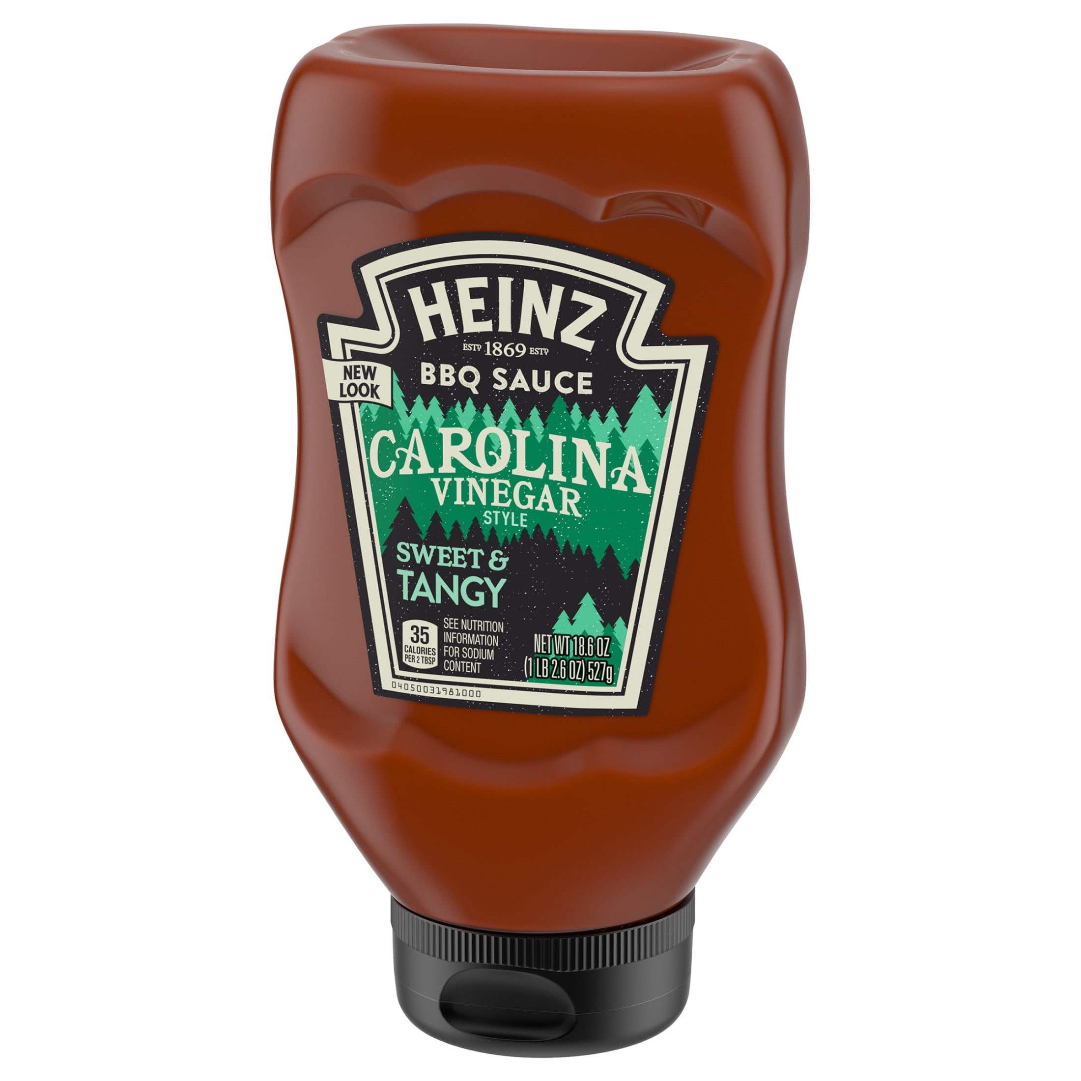 Heinz Carolina Vinegar Style Sweet & Tangy Barbecue BBQ Sauce, 18.6 oz Bottle