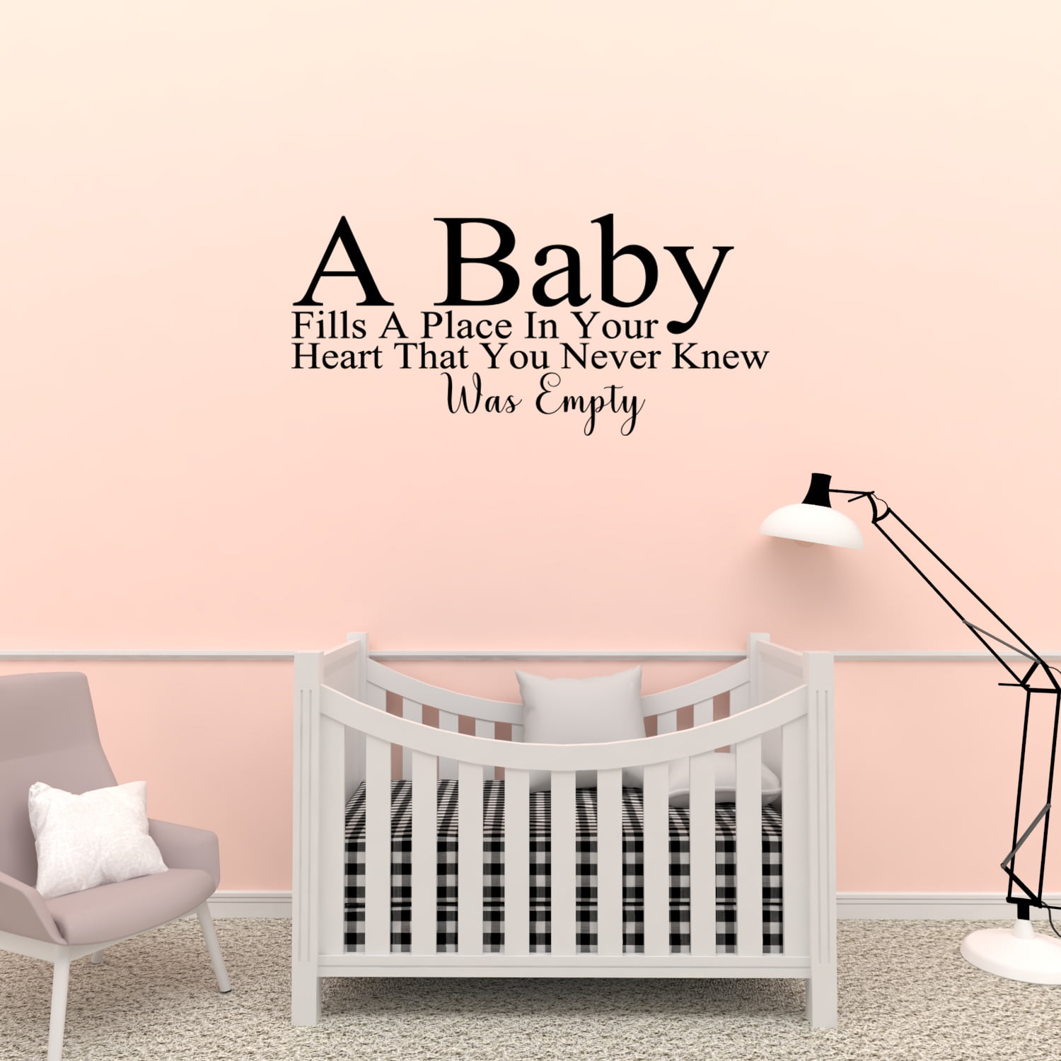 Details about  / Babies Fill A Place In Our Hearts////Removable Vinyl Quotes Stickers////Wall Decal