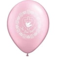 thumbnail image 3 of Latex 11" Pink 2 Sides Printing " For Your Baptism " Theme Balloon 12ct, 3 of 3