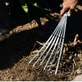 thumbnail image 5 of Yard Butler Unbreakable All Steel Garden Hand Tool Set with Heavy Duty Pick Axe, Hand Cultivator, Hand Rake and Hoe Garden Tool - Dual Action Head - Great for Working in The Garden and Flower Beds, 5 of 5