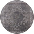 thumbnail image 1 of Ahgly Company Machine Washable Indoor Round Industrial Modern Carbon Gray Area Rugs, 8' Round, 1 of 1