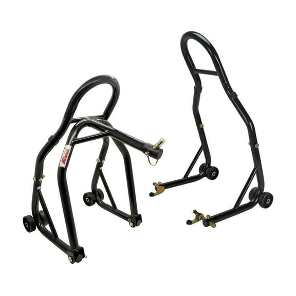 Extreme Max 5600.3223 Sport Bike Front & Rear Spool-Style Lift Stand with Triple Tree Attachment