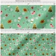 thumbnail image 2 of Soimoi Green Cotton Cambric Fabric Coffee Cup,Gift Box & Tree Christmas Print Sewing Fabric Yard 56 Inch Wide, 2 of 7