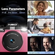 NBD 4K Digital Cameras for Photography,48 MP Autofocus Vlogging Camera with 52mm Wide Angle & Macro Lens