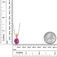 thumbnail image 2 of Gem Stone King 4.54 Ct Pink Created Sapphire Blue Tanzanite 18K Rose Gold Plated Silver Pendant, 2 of 4