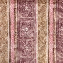 Decora Furnishings Bohemian Vintage Ikat Design Decorative Microfiber Velvet Fabric by The Yard, Pink