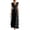 Black, variant on Women's V Neck Maxi Dress, Flutter Sleeve Ruffle Evening Gown, Elegant Wedding Guest Bridesmaid Formal Dress with Zipper
