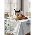 thumbnail image 6 of Eucalyptus Leaves Table Cloth, White Daisy Spring Floral Summer Botancial Waterproof Tablecloth for Rectangle Tables, Washable Fabric Table Cover for Restaurant Kitchen Dining Tables 60"x102", 6 of 6