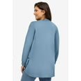 thumbnail image 2 of ellos Women's Plus Size Curved Hem Sweatshirt Tunic With Side Snaps, 2 of 3