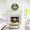 thumbnail image 3 of 24-26'' Large Boxwood Wreath for Front Door, Porch, Window - Foldable Greenery Boxwood Wreaths for Farmhouse Wedding Indoor Outdoor Decor (with Bow), 3 of 9