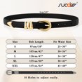 thumbnail image 7 of SUOSDEY Plus Size Ladies Leather Belt Women's Skinny Belts for Jeans Dress with Gold Buckle and Metal Loops, 7 of 7