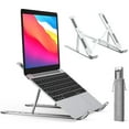 thumbnail image 2 of Hyasfey Aluminum Alloy Laptop Stand Height Adjustable Quick Heat Dissipation Anti-slip Foldable Portable Home Office Desktop Computer Riser Holder PC Accessories, 2 of 8