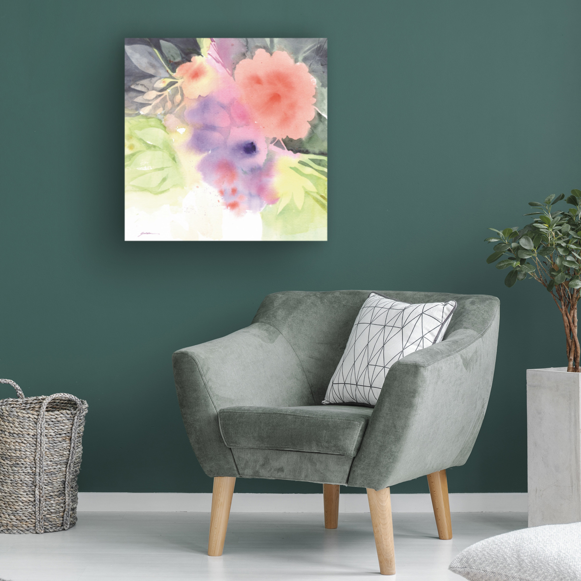Canvas Wall Art - Sheila Golden 'Timeless' Wall Art for Living Room, Bedroom, or Office Décor by Trademark Fine Art - 18 x 18 Inches