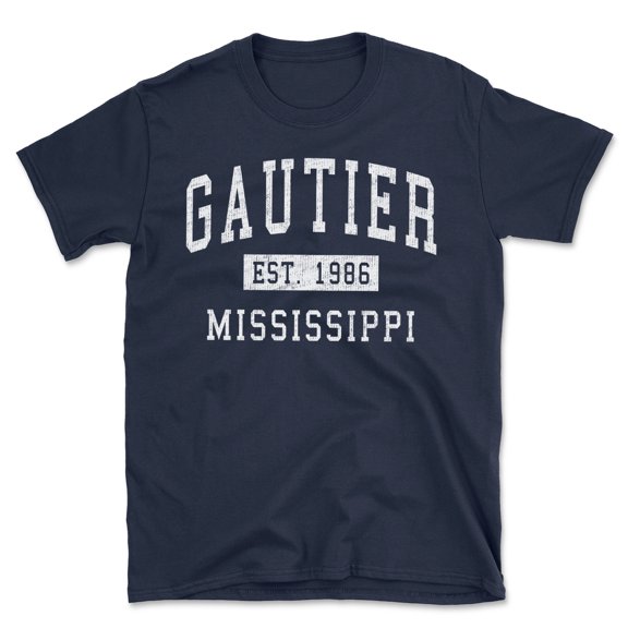 Gautier Mississippi Classic Established Men's Cotton T-Shirt