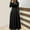 A0810-Black, variant on QUINDOS Summer Dresses for Women 2025 Casual Long Sleeve Crew Neck A-Line Party Dresses Slim Flowy Solid Color Floor Length Maxi Dresses for Women