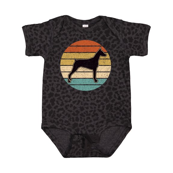 Inktastic Doberman Dog Retro Sunset Boys or Girls Baby Bodysuit
