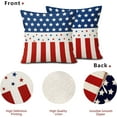 thumbnail image 5 of 4th of July Pillow Covers 16X16 Inch Blue Red Stars Stripes Decorative Pillow Cases Set of 2 Patriotic Independence Day Memorial Day Throw Pillows Home Decor for Sofa Couch Cushion Outdoor, 5 of 6