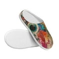 thumbnail image 3 of Rateoe Abstract Colorful Dripping Circles Print Women's Men's Cotton Knit Slippers Lightweight Memory Foam Indoor House Shoes with Anti-Skid Sole-46/47, 3 of 7