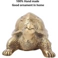 thumbnail image 2 of Tortuga Feng Shui, longevidad hecha a mano de latón puro, tortuga de suerte rica para decoración o regalo Feliz Sencillez, 2 of 5