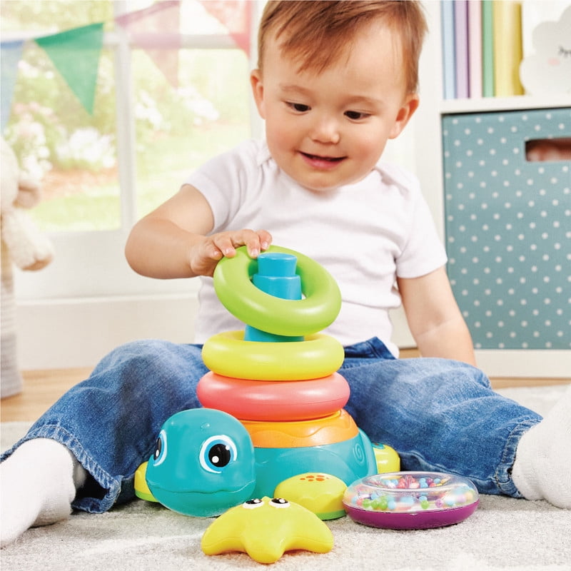Kidoozie Bump Around Stacking Turtle Ages 6 months+ Infant Toddler Learning Developmental Musical Toy