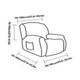 thumbnail image 6 of Waterproof Slipcover for Recliner Chair - Elastic Pet Child Proof Furniture Protector Set with 2 Armrest Covers, Seat & Back Cover, Machine Washable Polyester Spandex Blend, 6 of 7