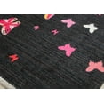 thumbnail image 5 of Elizabeth Sutton MI55B Winging It Graphic Modern Black Area Rug, 7'10"X10'0", 5 of 6