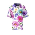 thumbnail image 4 of Womens Plus Size Casual Henley Waffle Knit Button-Up Top Short Sleeve Polo Shirt, 4 of 5