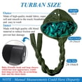 thumbnail image 2 of Silk Bonnet for Sleeping Women, Upgraded Satin Lined Halo, Sleeping Bonnet Headwraps for Hair Loss, Dual Use Day & Night Fitted Wrap & Hair Protection, Khaki(24in or More), 2 of 7